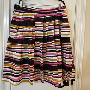 Eloquii Striped Pleated Skirt with pockets - EUC - 16W